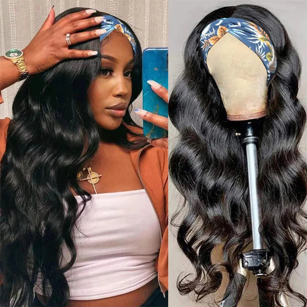 Brennas Headband Wig Human Hair Body Wave Wig 180% Density Remy Human Hair Wigs For Black Women Brazilian Ready To Wear Wig