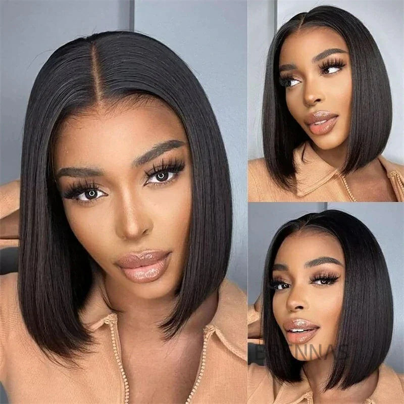 HD lace straight  wigs human hair short 